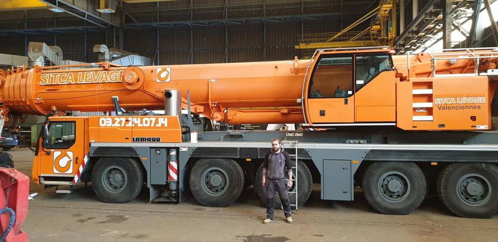 flocage de grue pour sitca levage a valenciennes