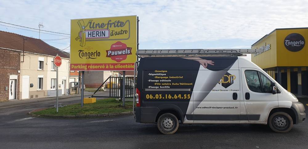 recouvrement de panneau 4x3 et changement de plaque de brasseur pour une frite herin d'autre a herin